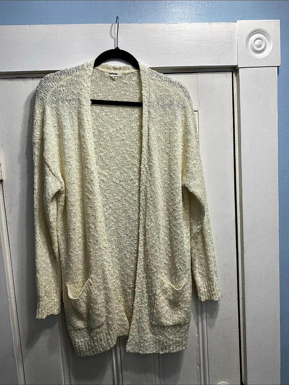 Garage Open Front Cardigan in Cream Size XS/S Like New